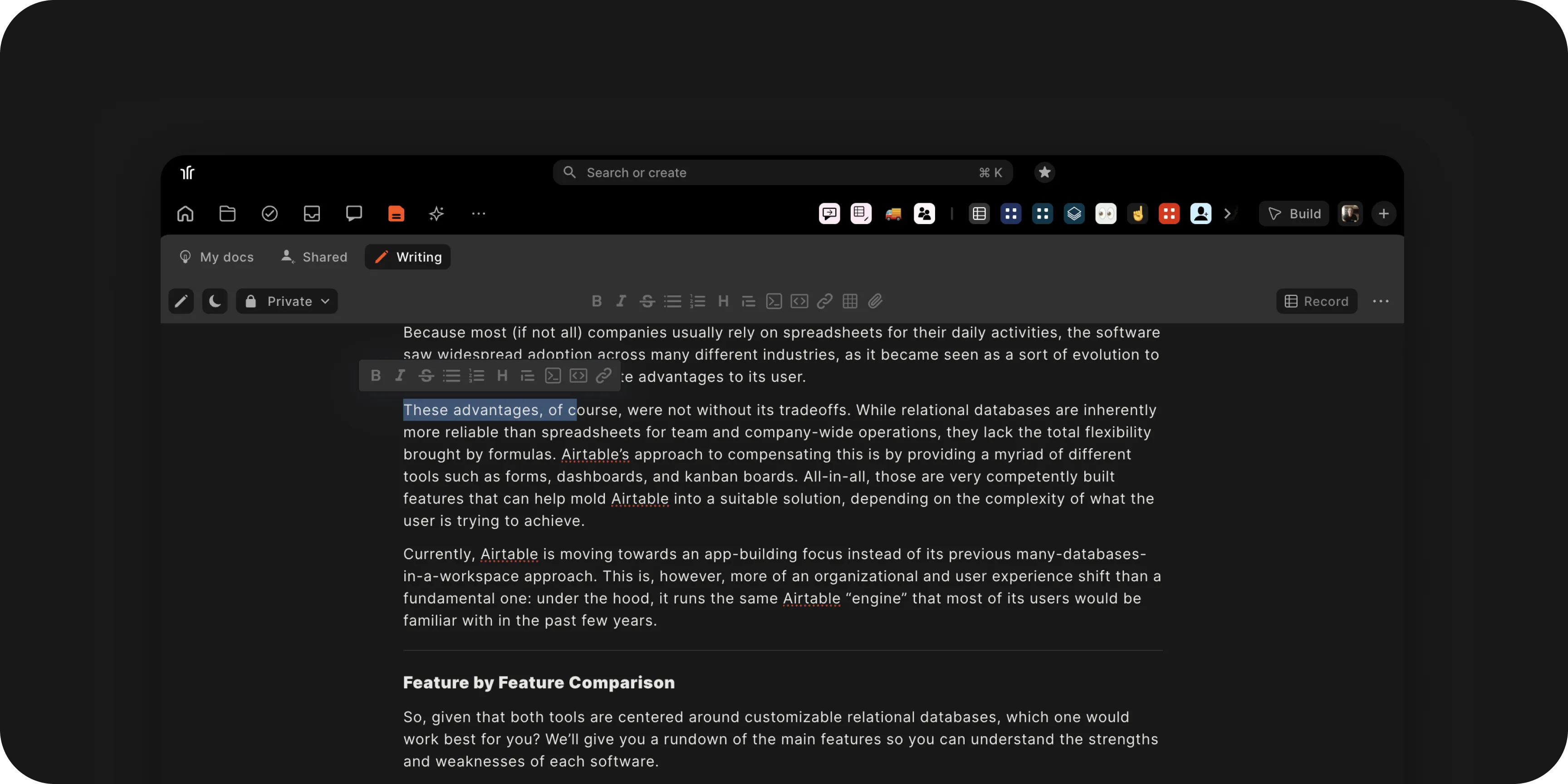Docs and wiki in Jestor