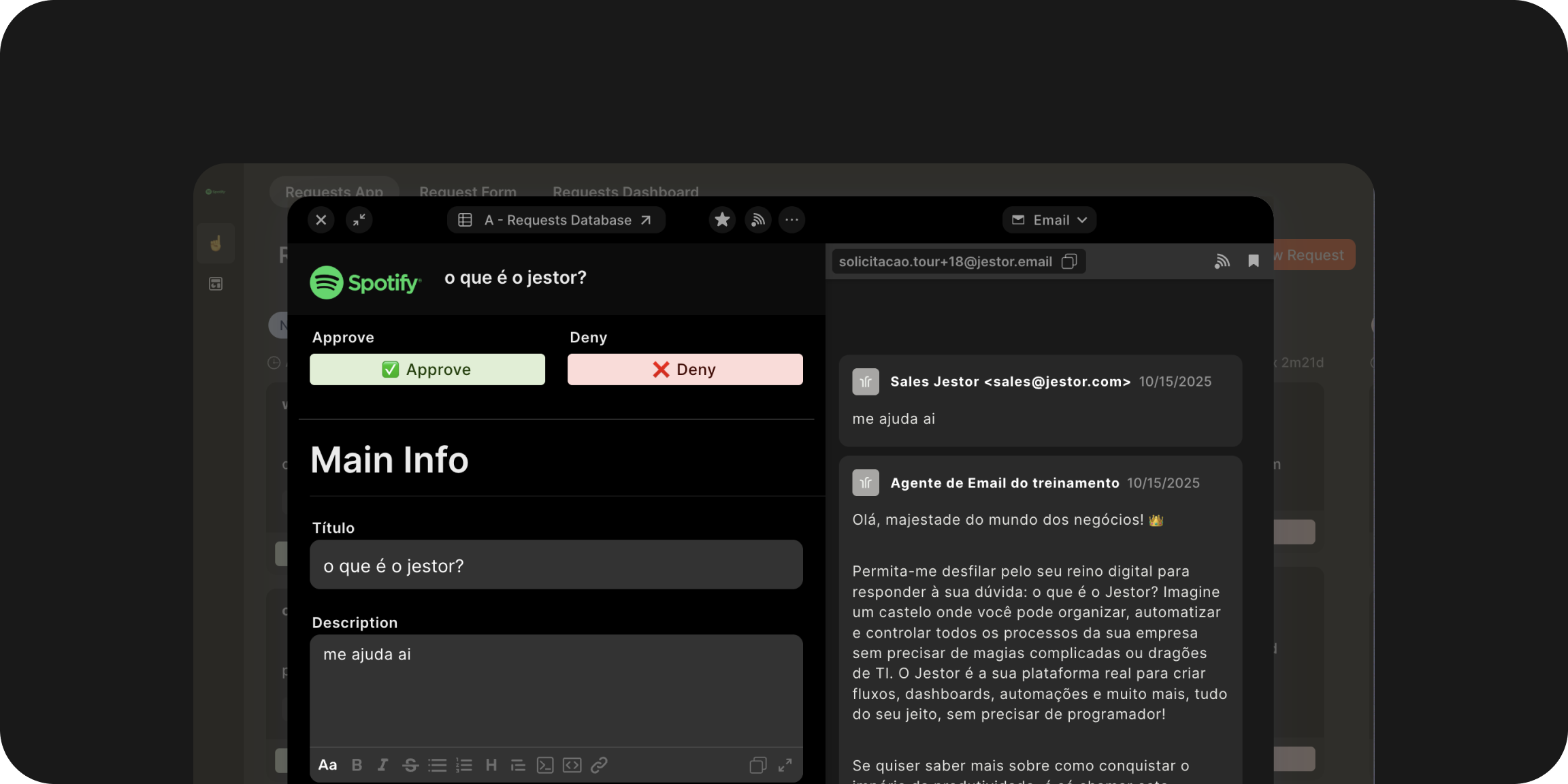 Email integration and Tickets
