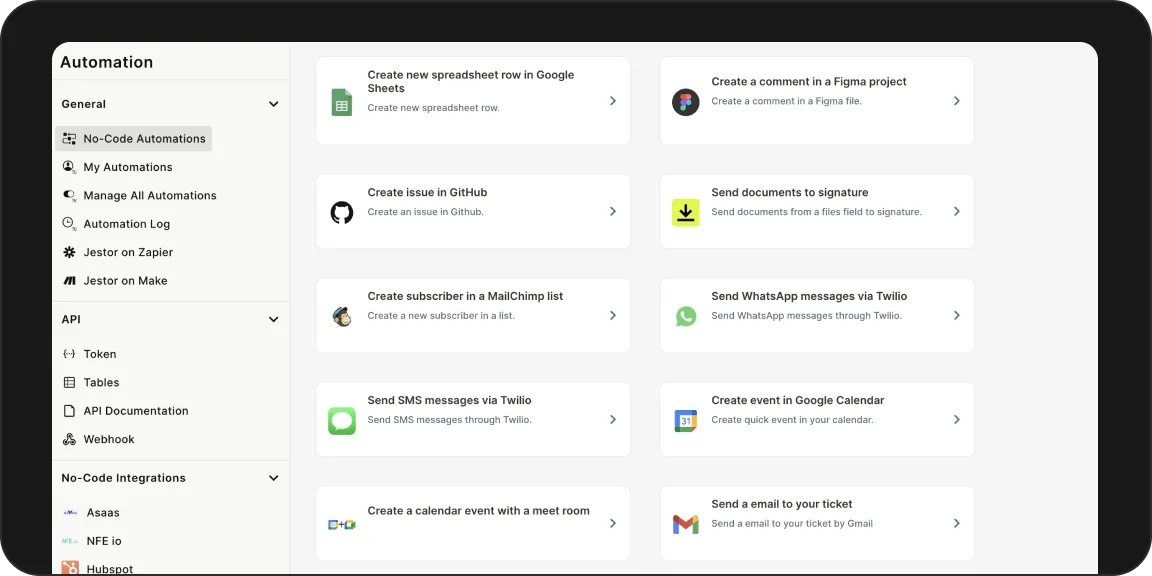 Jestor automation examples