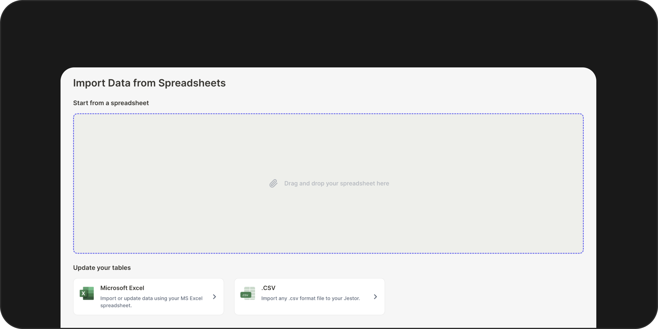 Instant Spreadsheet Migration